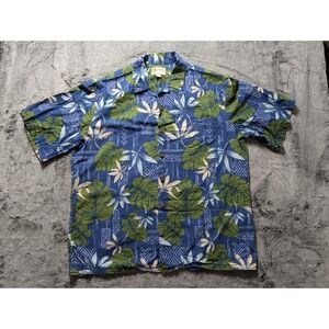 Hilo Hattie Short Sleeve Button Up Hawaiian Shirt Men's Size XL Floral